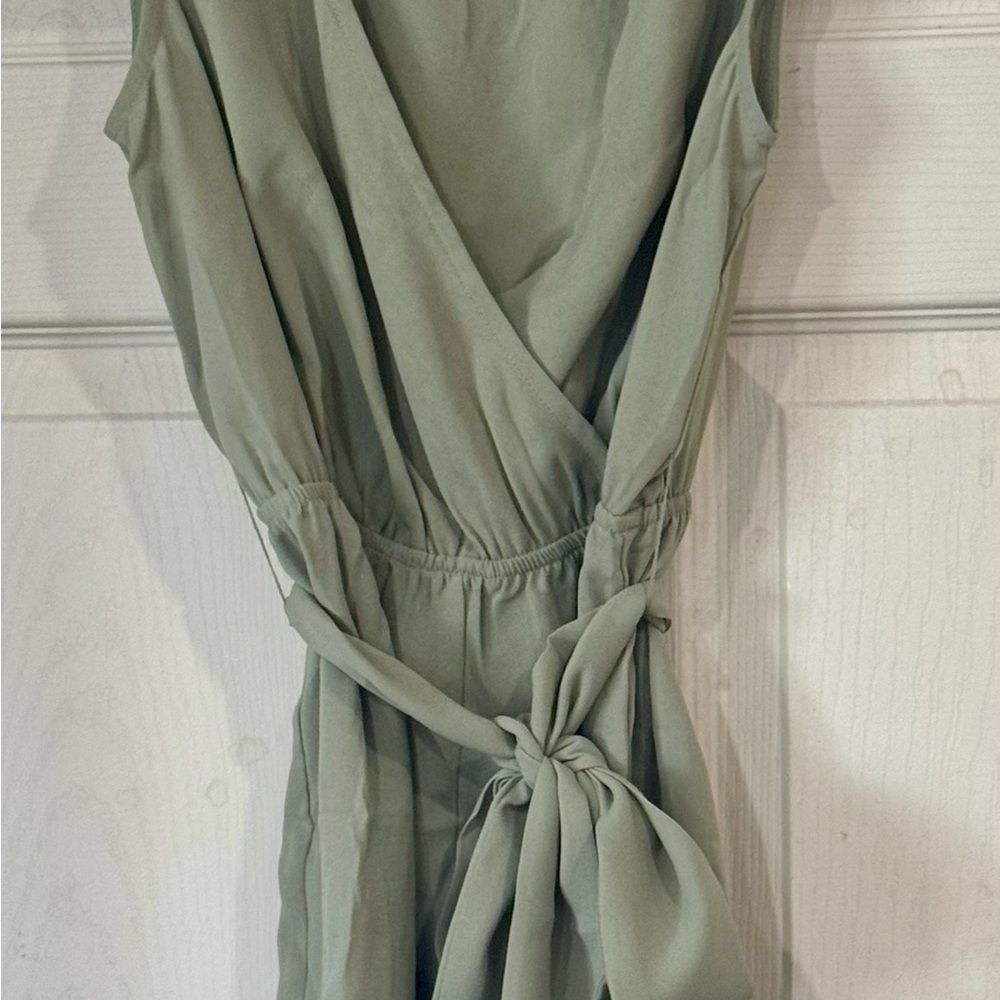 Elegant Olive Green Wrap Romper